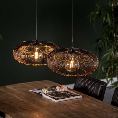 Lampe suspendue 2L Fil de Cuivre