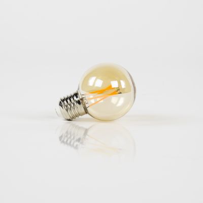 Source lumineuse LED [G60] boule à filament Ø6 / Verre ambré