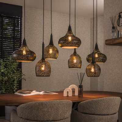 Lampe suspendue 4+3 zip / Noir Artic